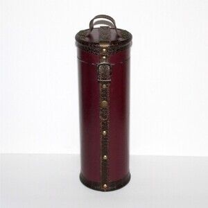 Vintage Wood Wine Bottle storage box carrier presentation case